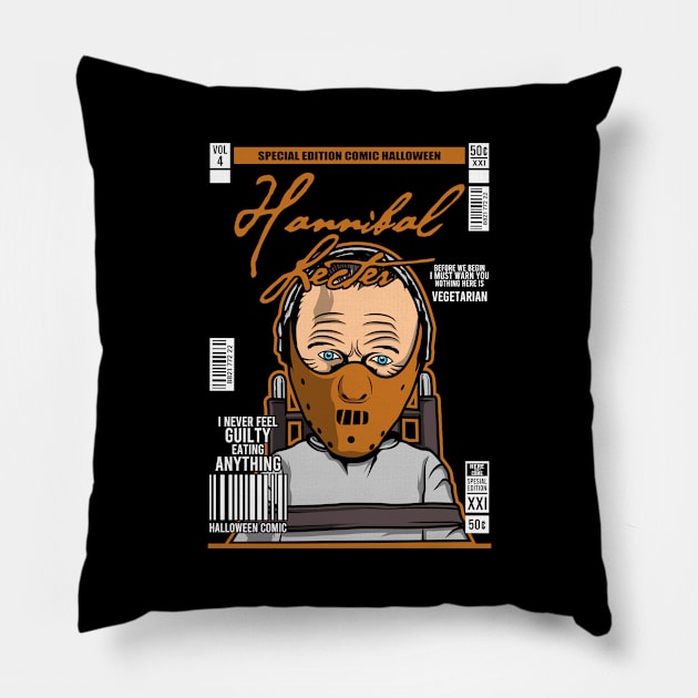 Hanibal comic poster Pillow by beanbeardy