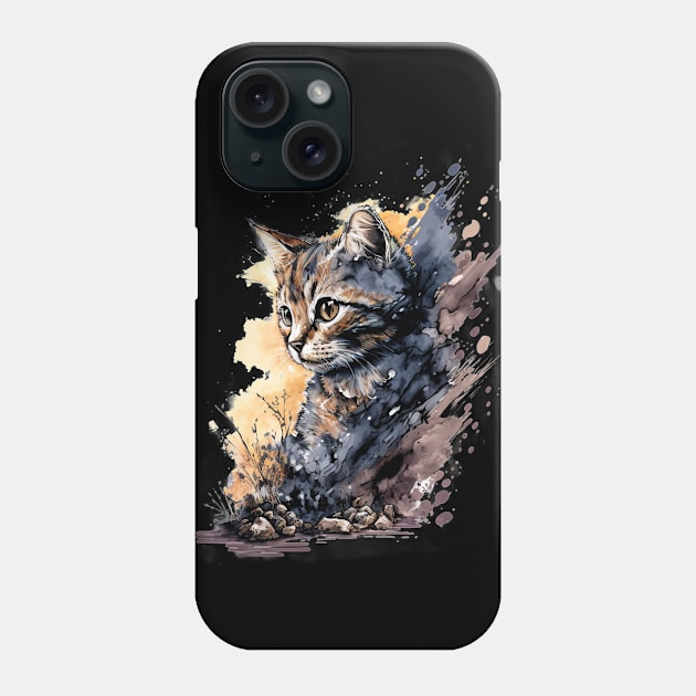 Kitty Cat Phone Case by Buff Geeks Art