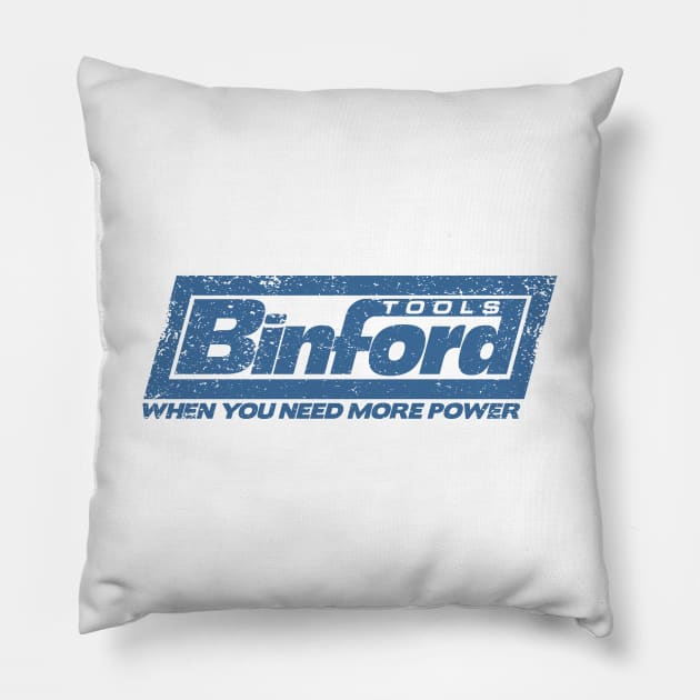 Binford Tools (blue) Pillow by Geekeria Deluxe