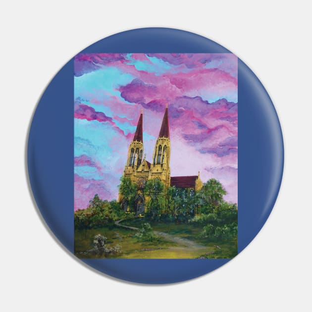 Cathedral with Pink Clouds Pin by susannanadia