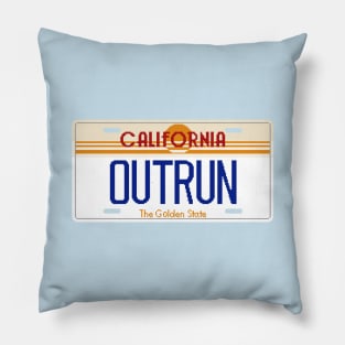 Outrun Plate 8-Bit Pillow