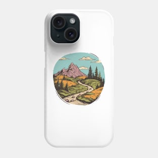 Beautiful Hiking Trail Illustration Phone Case