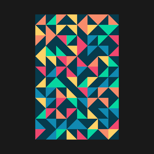 Creative Geometric Colourful Triangle Pattern #24 by Trendy-Now