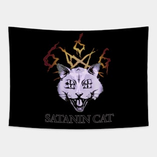 Satanin cat Tapestry