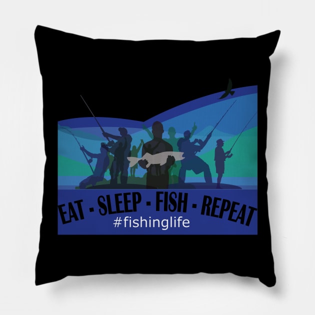 Fishing Life Pillow by haizuladri78