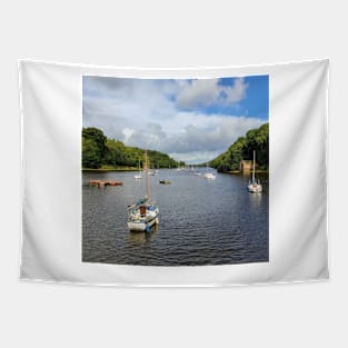 Rudyard Lake with sail boats Tapestry