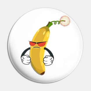 Angry Banana Tshirt Pin