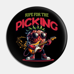 Funny Strawberry Rocker Pin