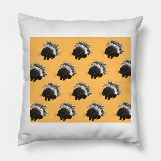 Amazing porcupine Pillow by ButtonandSquirt
