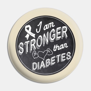 Stronger than diabetes - diabetics awareness strength t1d type 1 type 2 chalkboard chalk Pin