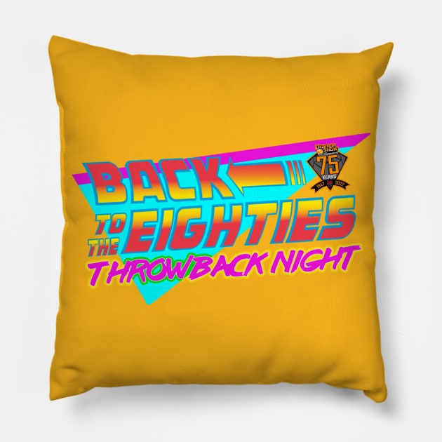 Orange Show Speedway - Back to the 80's Throwback Pillow by Orange Show Speedway