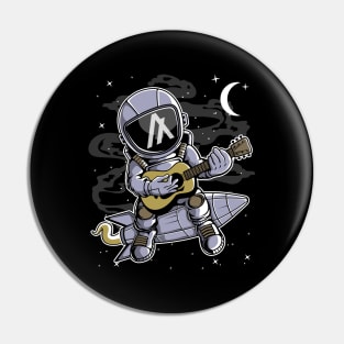 Astronaut Guitar Algorand ALGO Coin To The Moon Crypto Token Cryptocurrency Blockchain Wallet Birthday Gift For Men Women Kids Pin