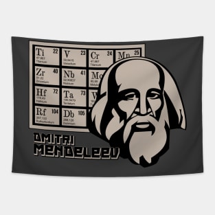 Dmitri Mendeleev And His Periodic Table Of Elements Tapestry