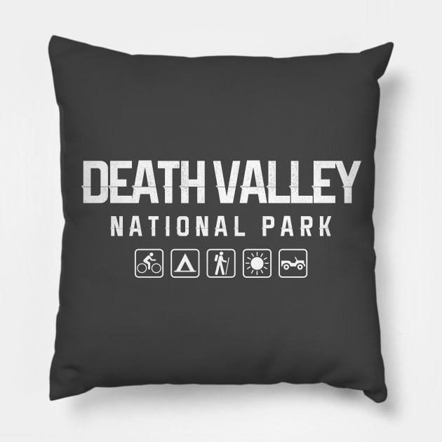 Death Valley National Park, California Pillow by npmaps