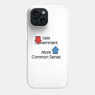 Less Government, More Common Sense Phone Case