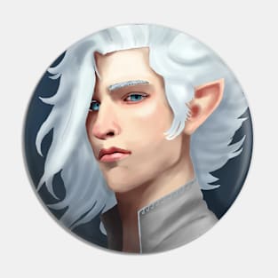 Portrait of a Male Light Elf Pin