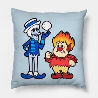 Snow and Heat Miser Pillow