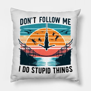 Bungee jumping design Pillow