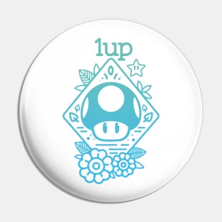 1 up blue Pin