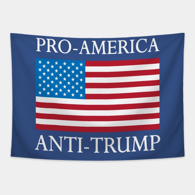 Pro-America Anti-Trump - American USA Flag Resist Tapestry by LEGO