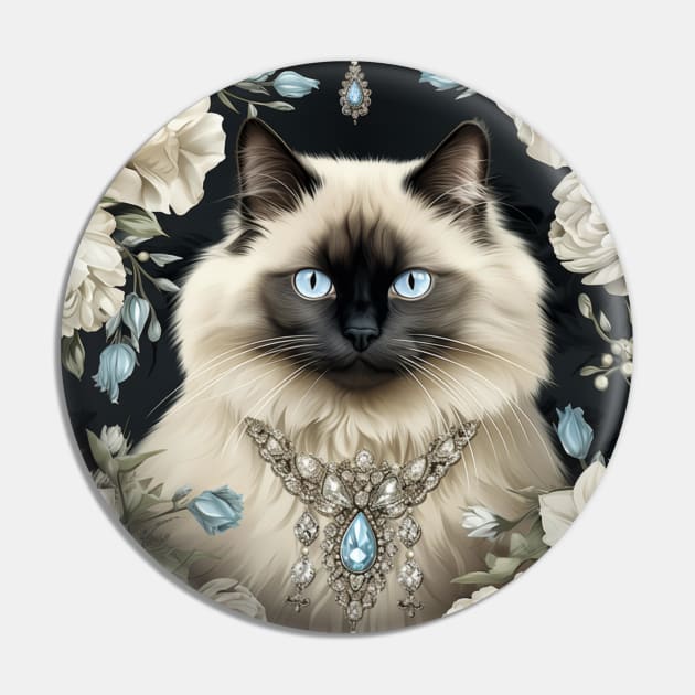 Birman Art Pin by Enchanted Reverie