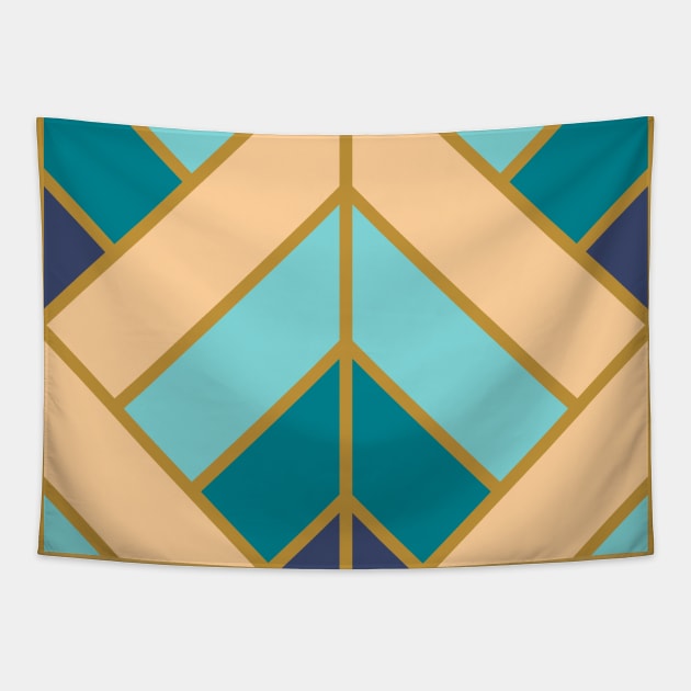 Geometric Pattern: Art Deco Diamond: Dream Tapestry by Red Wolf