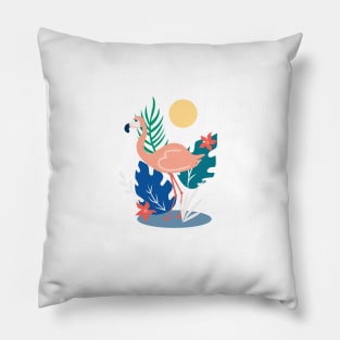 Summer Flamingos Pillow