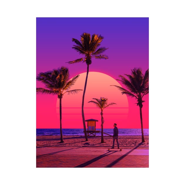 Vaporwave Sunset VI by Yagedan