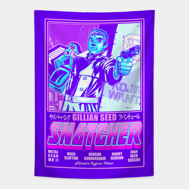 Neon Snatcher Poster Snatcher Game Tapestry Teepublic Neon Snatcher Poster Snatcher Game Tapestry Teepublic