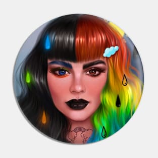 Rainbow girl Pin