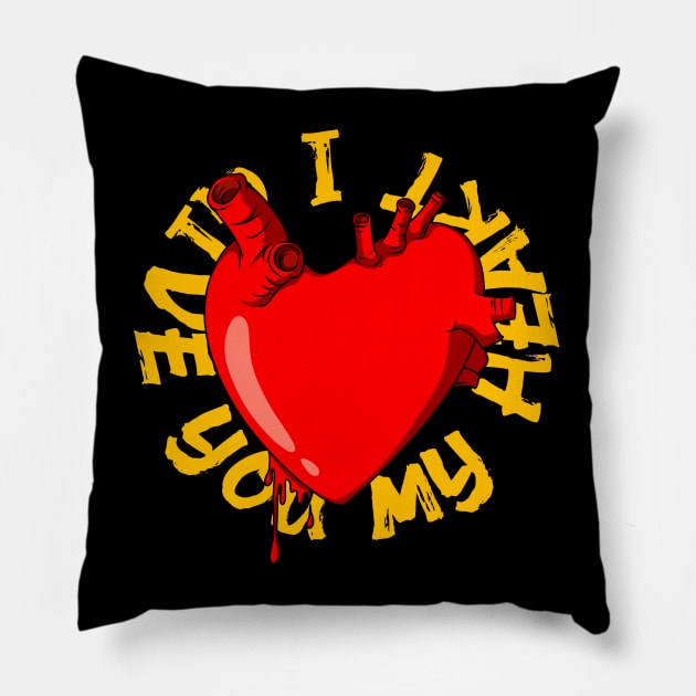 I Give You My Heart Pillow by Brainfrz