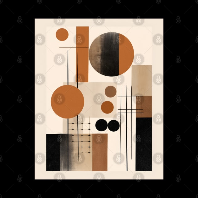 Earthy Abstract Geometry Shapes by Trippycollage