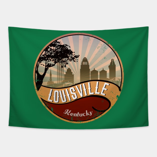 Louisville City Skyline Design Kentucky Retro Vintage