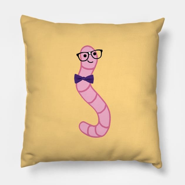 worm (nerd) Pillow by mystudiocreate