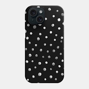 Minimalist's simple black and white water color dots Phone Case