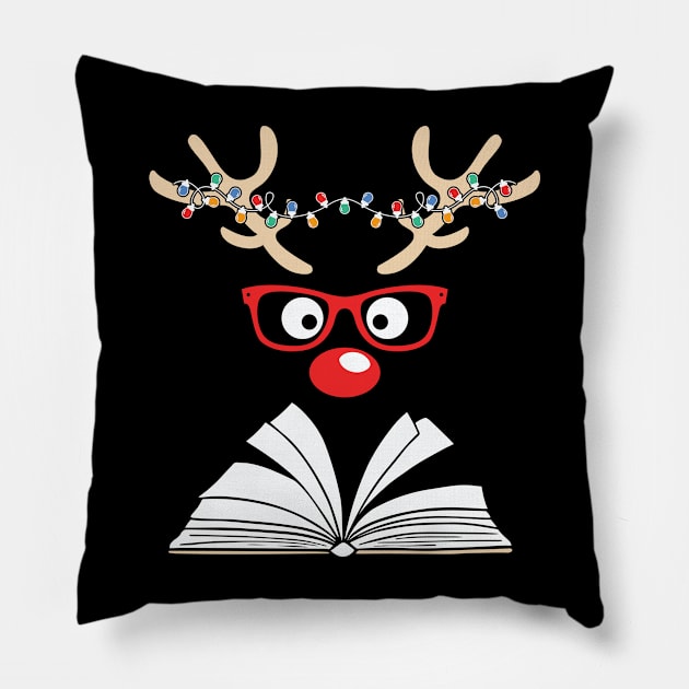 Merry bookmas Pillow by MZeeDesigns