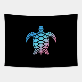 Save The Turtle Amazing Art Of Turquoise & Light Pink Color Tapestry