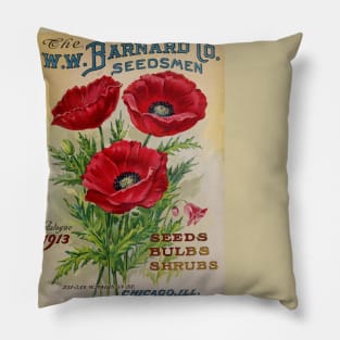 Poppy flowers -  Vintage Advertising Pillow