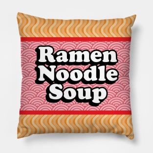 Instant Ramen Noodle Soup Packet Red Pillow