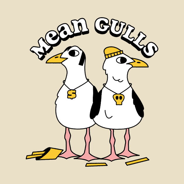 Mean gulls by Nora Gazzar