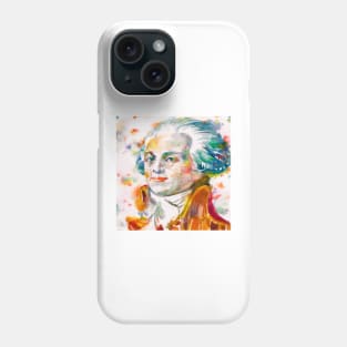 MAXIMILIEN ROBESPIERRE - watercolor portrait Phone Case