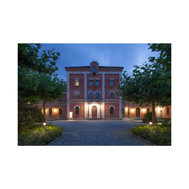 City Hall at dusk , Rosenheim, Upper Bavaria, Bavaria, Germany by Kruegerfoto