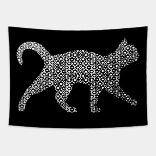 White cat pattern Tapestry