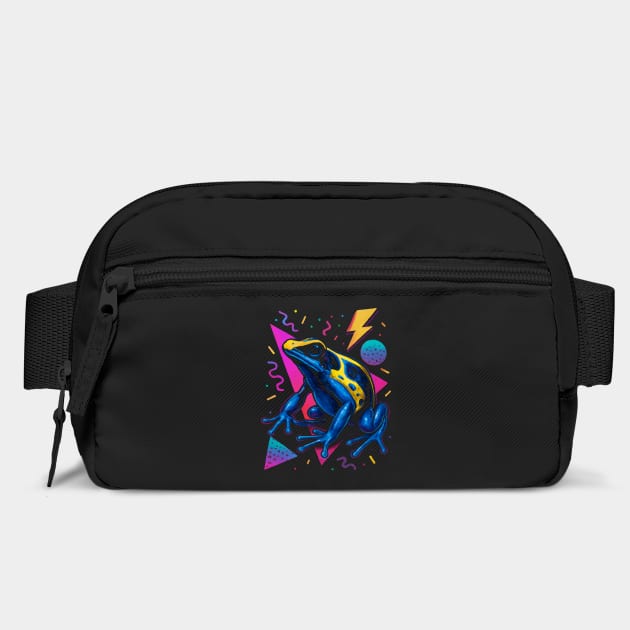 Retro Neon Green and Black Dart Frog by Reptiq's Store