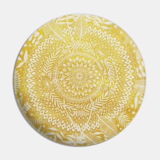 Medallion Pattern in Mustard and Cream Pin