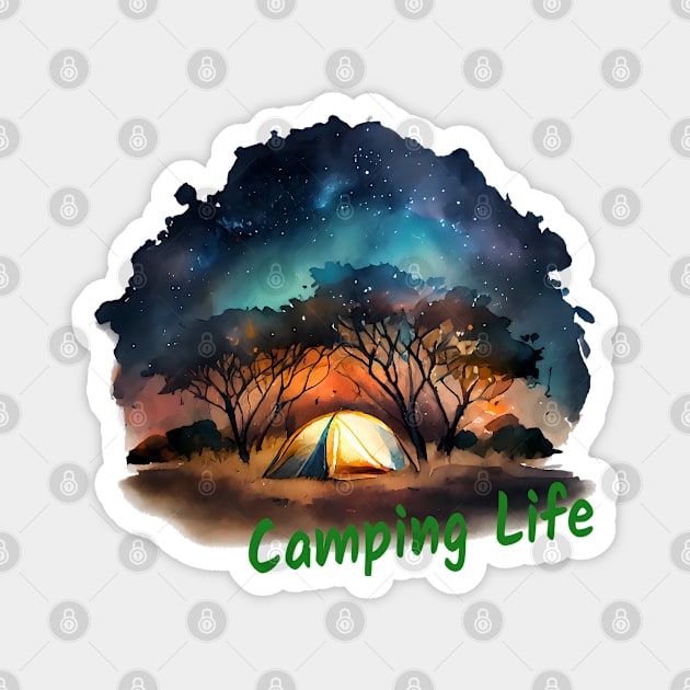 Camping Life Magnet by Luxinda