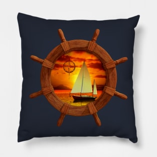 Sailboat Sunset Pillow