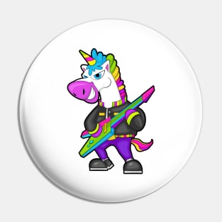 Unicorn as Musician with Guitar Pin