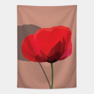 Low Poly Poppy Tapestry