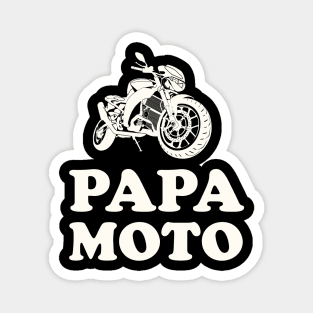 Papa moto motorcycle dad Magnet